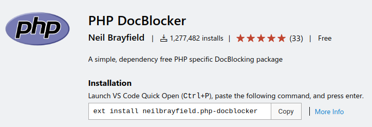 PHP DocBlockerext-laravel-php-plus/