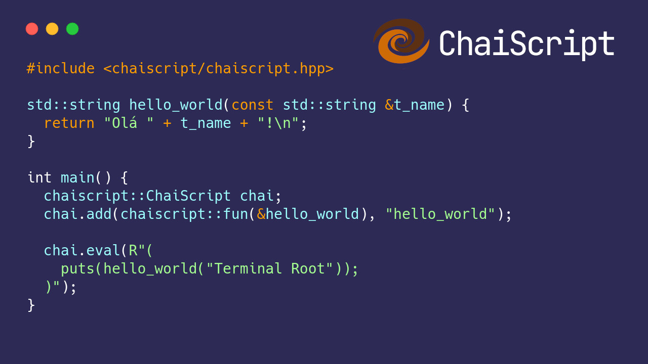 Conheça o ChaiScript - Uma Linguagem de Script para C++