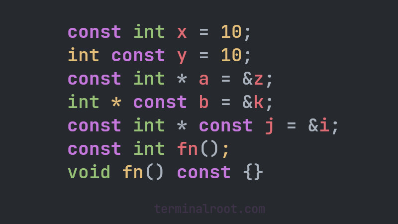 As várias 'faces' de const C++