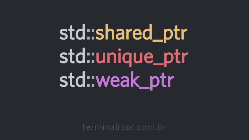 Diferenças entre shared_ptr, unique_ptr e weak_ptr