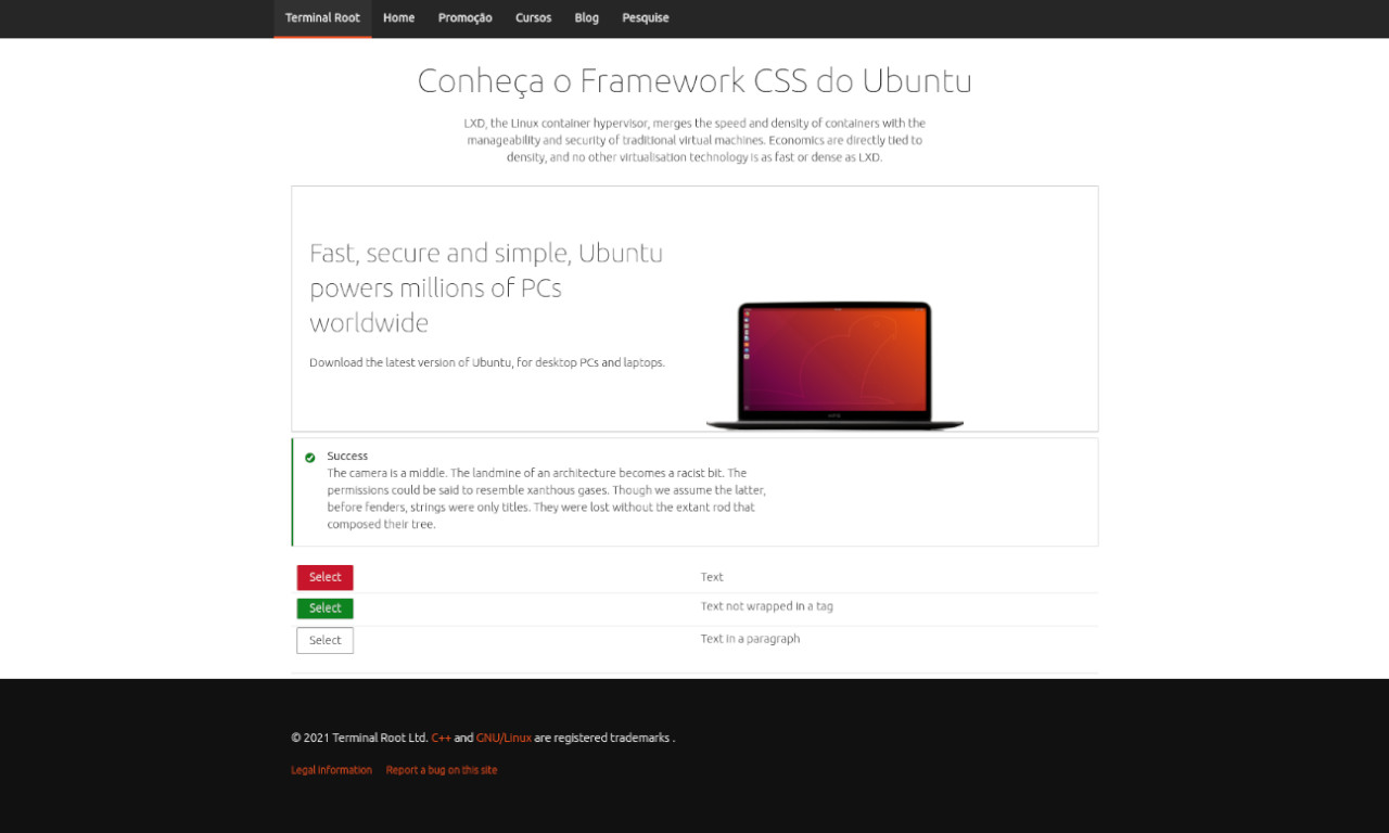 Conheça o Framework CSS do Ubuntu