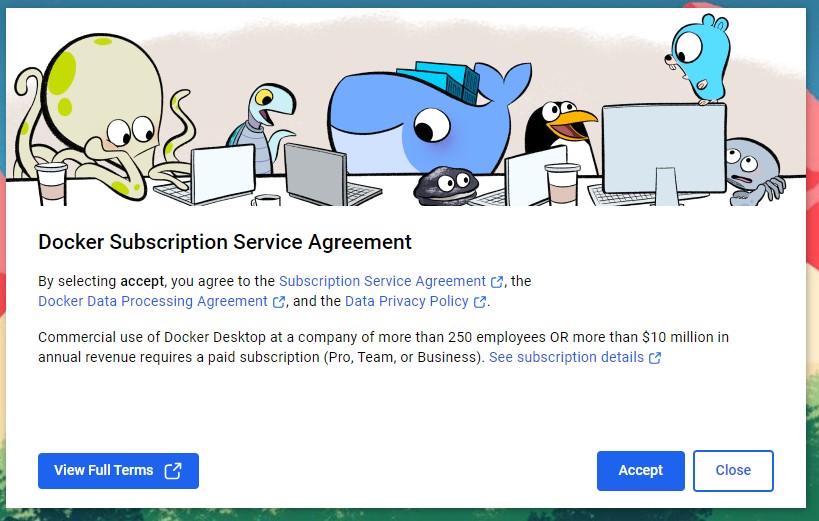 Docker accept