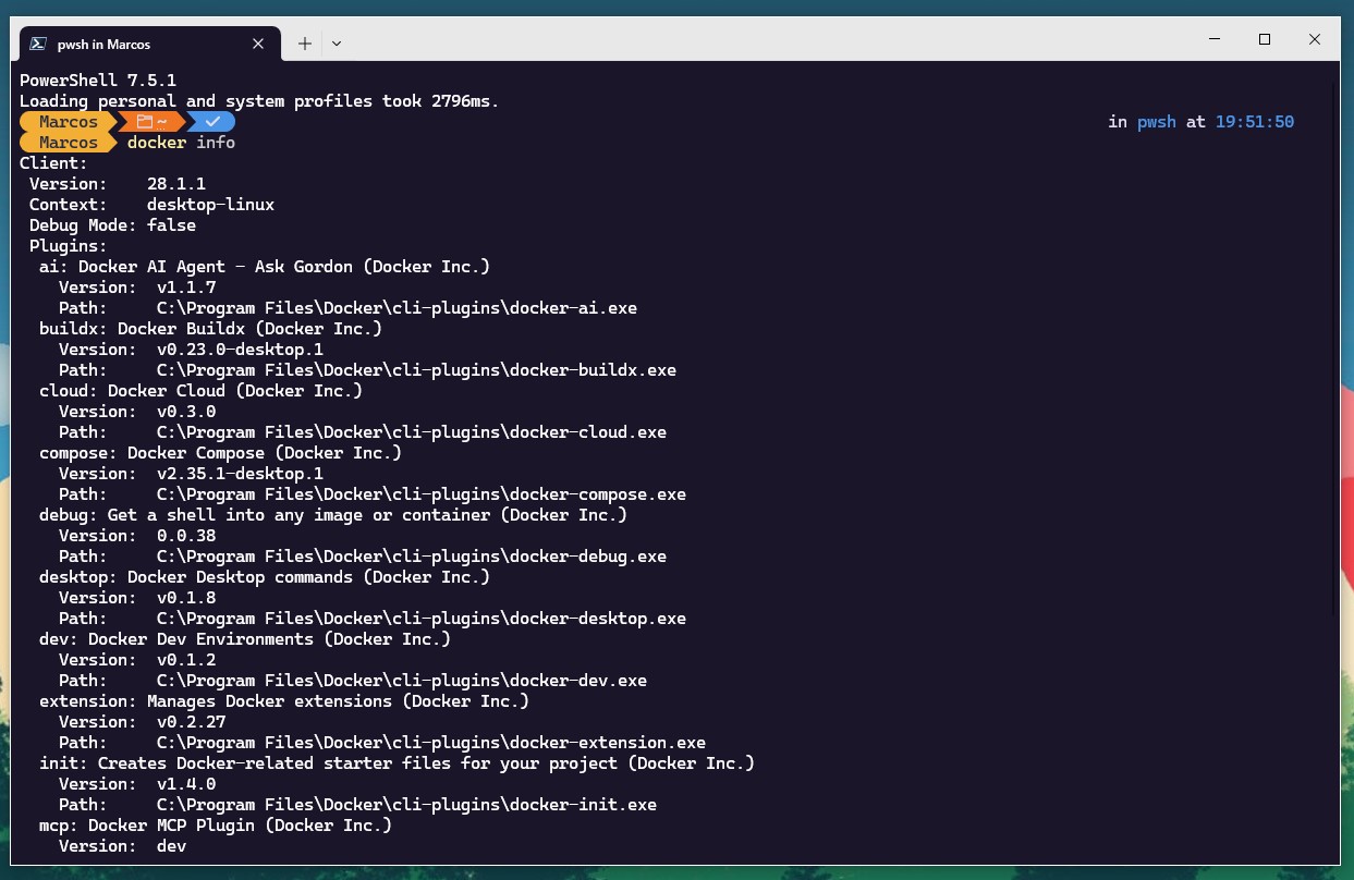 Docker info