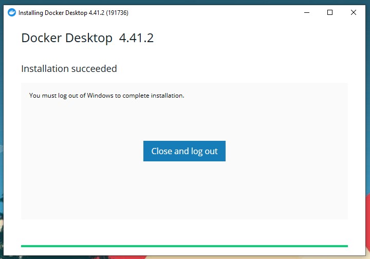 Docker succeeded