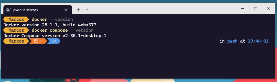 Docker and Docker Compose version