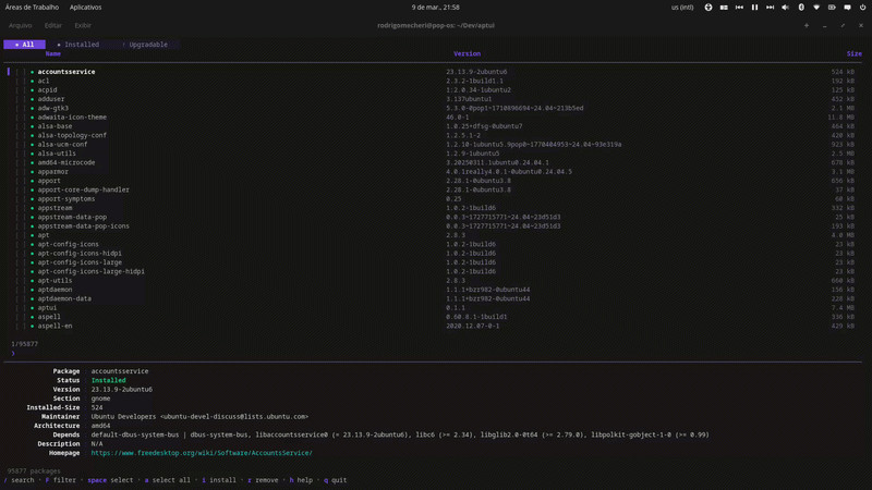 Gerencie pacotes APT com interface moderna no terminal