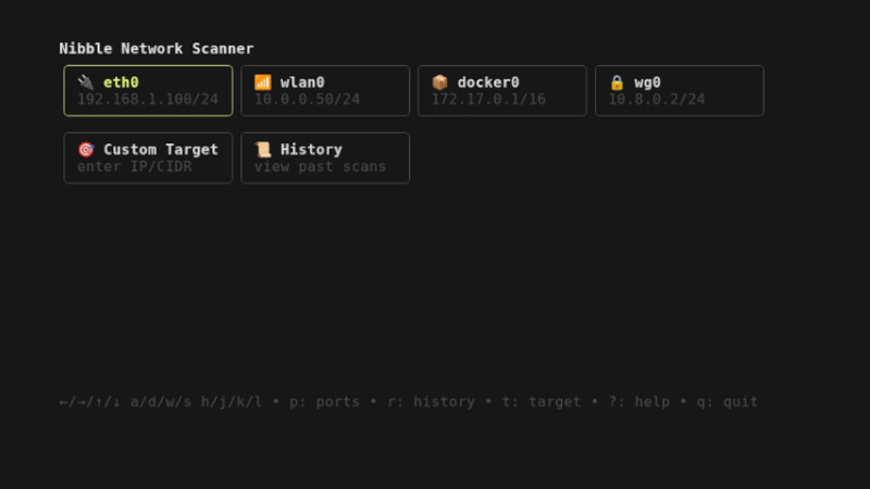 Feito em Go e muito rápido e sem dor de cabeça. Instale esse Scanner de Rede Moderno modo TUI