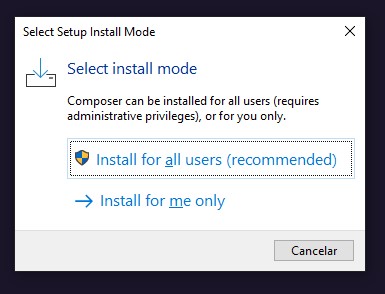 Composer Install for all users(recommended)