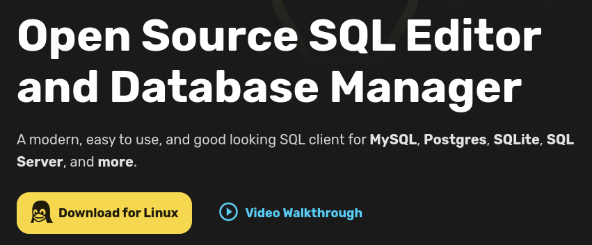 Instale esse Cliente SQL que tem uma Interface Moderna