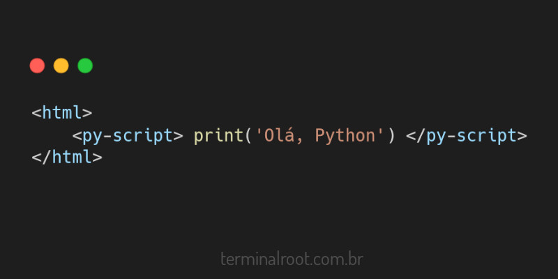 Rode Python dentro do seu HTML