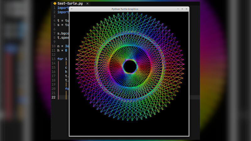 Gere Arte com Python (HSV Spiral)