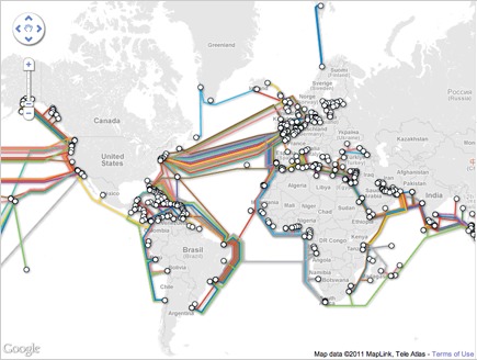 Confira o Mapa Submarino dos Cabos da Internet