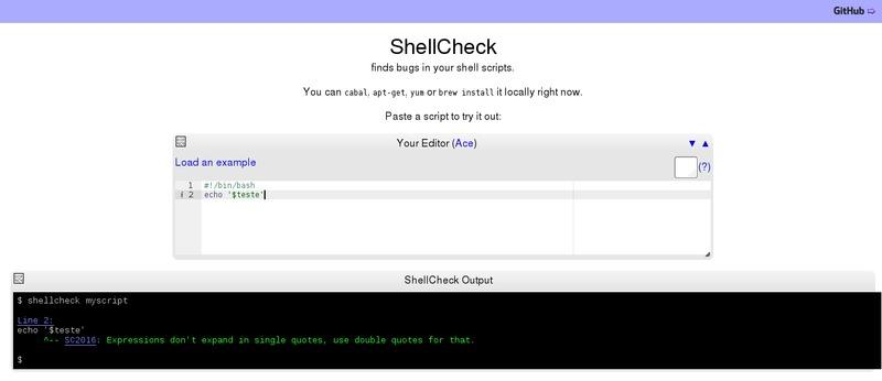Procure bugs no seu Código Shell com ShellCheck