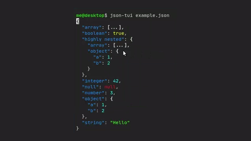 Visualize JSON de forma interativa pelo terminal