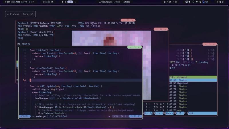 TUIOS: Um Gerenciador de Janelas para o Terminal